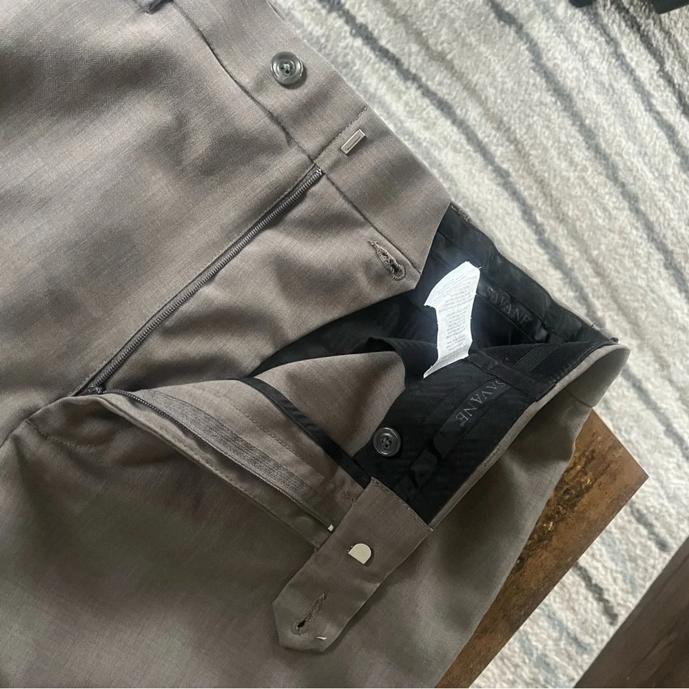 Savane Men's Light Gray Dress Pants